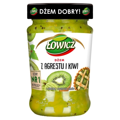 LOWICZ DZEM AGREST KIWI 280G/8 SZT