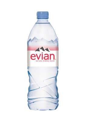 EVIAN WODA NIEGAZOWANA 1L PET SK/6 SZT