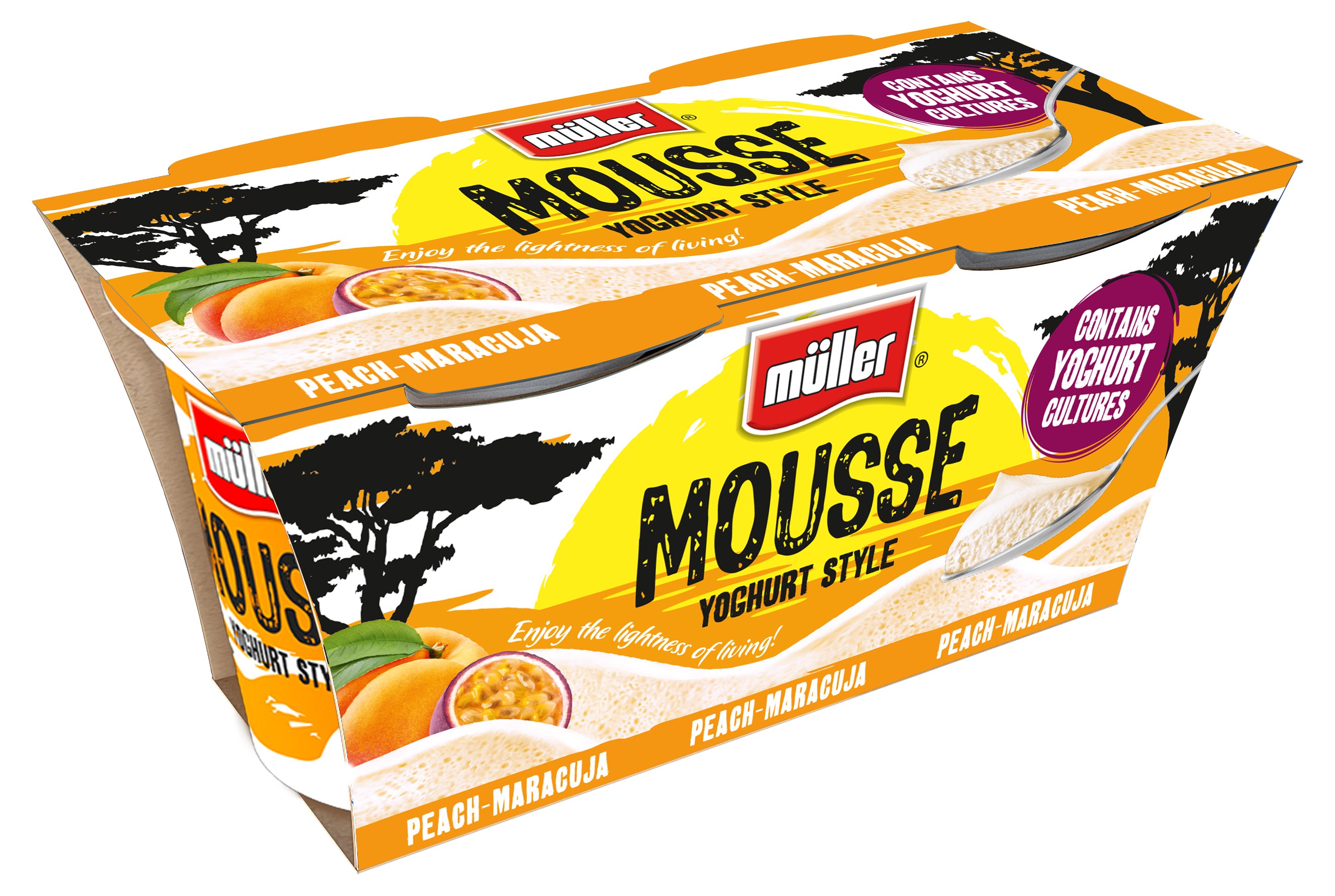 MULLER MOUSSE BRZOSKWINIA MARAKUJA 2X95G