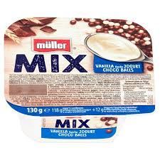 MULLER JOGURT MIX CHOCO BALLS 130G\1szt