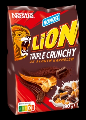 LION PLATKI TRIPLE CRUNCHY KARMEL 190G