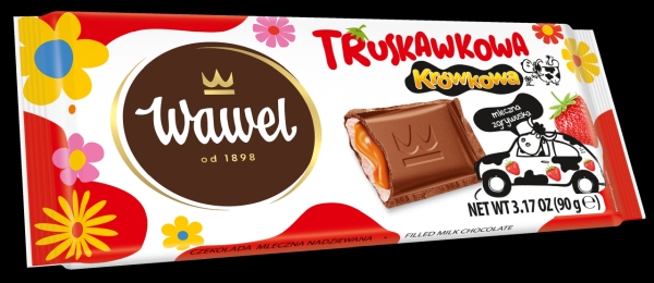 WAWEL CZEKOLADA TRUSKAWA KROWKA 90G