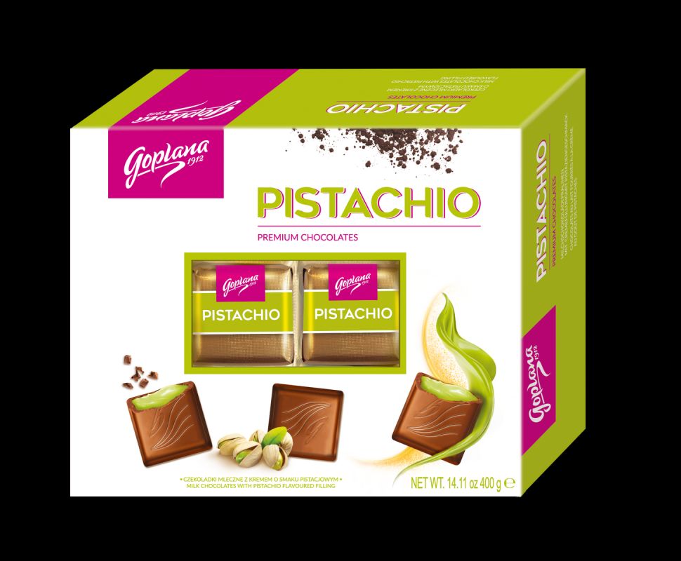 GOPLANA BOMBONIERKA PISTACHIO 400G\1szt