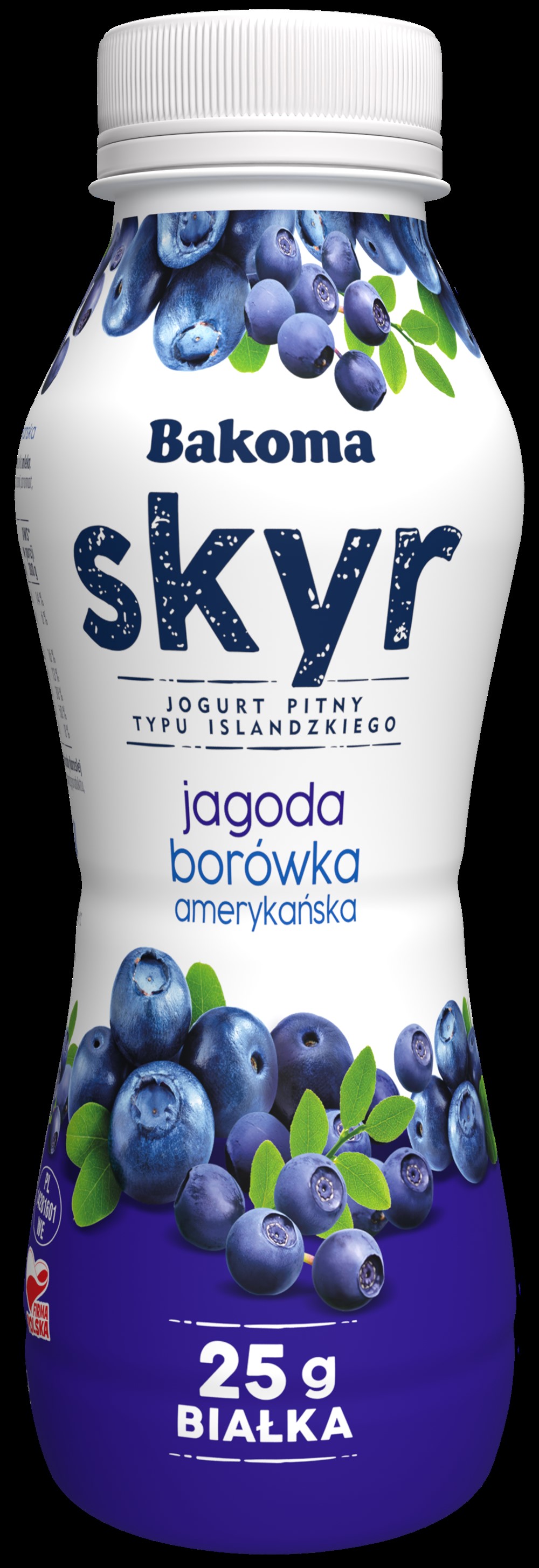 BAKOMA JOGURT PITNY SKYR JAGODA BOROWKA 300G/6 SZT