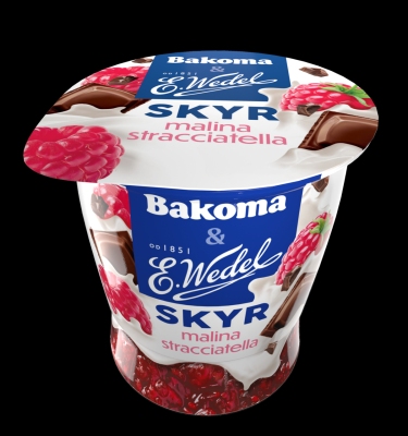 BAKOMA JOGURT WEDEL SKYR MALINA STRACIATELA 150G
