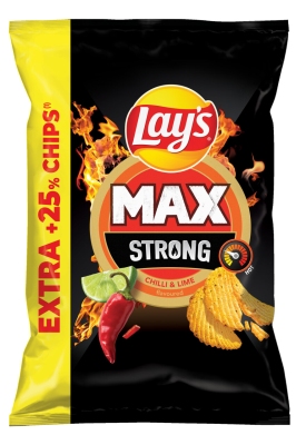 LAYS CHIPSY MAX STRONG CHILLI LIME 150G/1 SZT