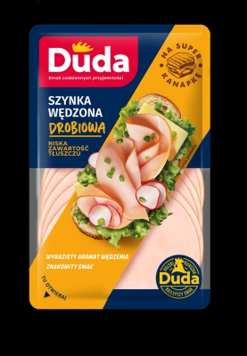 DUDA SZYNKA DROBIOWA WEDZONA PLASTRY 100G