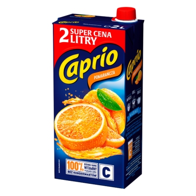 CAPRIO NAPOJ POMARANCZOWY 2L\\6szt