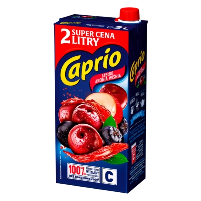 CAPRIO NAPOJ JABLKO ARONIA WISNIA 2L\6szt