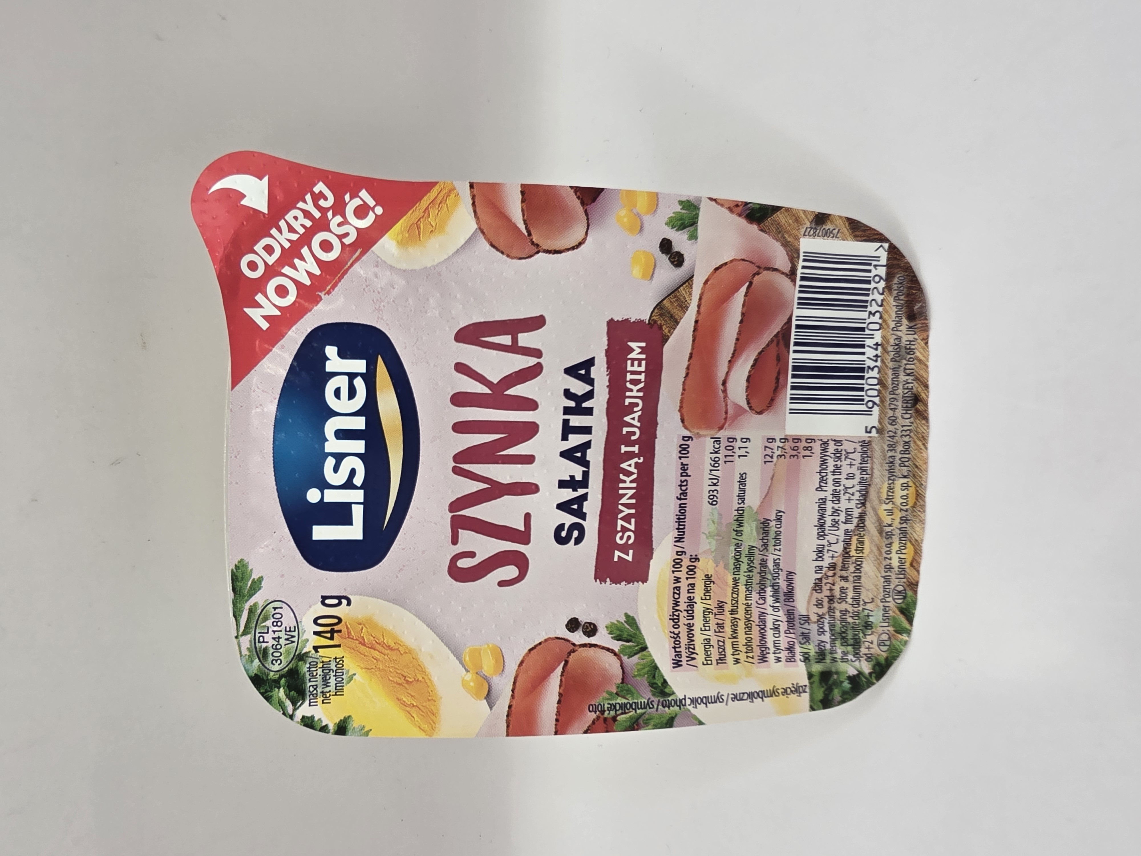 LISNER SALATKA SZYNKA JAJKO 140G