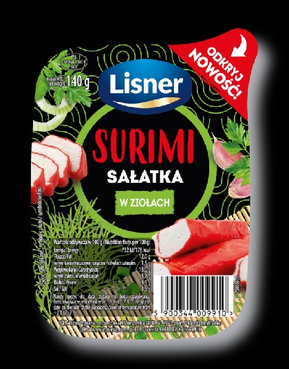 LISNER SALATKA SURIMI Z ZIOLAMI 140G