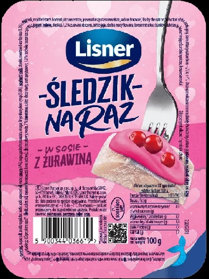 LISNER SLEDZIK NA RAZ Z ZURAWINA 100G