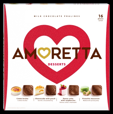MIESZKO BOMBONIERKA AMORETTA DESSERTS 106G/1 SZT