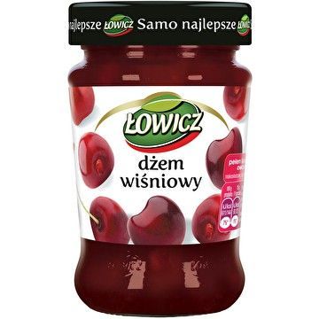 LOWICZ DZEM WISNIOWY NIE SLODZONY 280G\\8szt