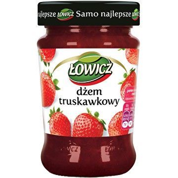 LOWICZ DZEM TRUSKAWKOWY NIE SLODZONY 280G\8szt