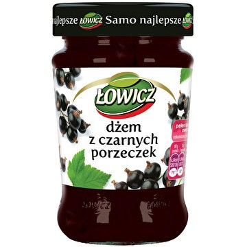 LOWICZ DZEM CZARNA PORZECZK NIE SLODZONY 280G\8szt