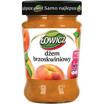 LOWICZ DZEM BRZOSKWINIOWY NIE SLODZONY 280G\\8szt