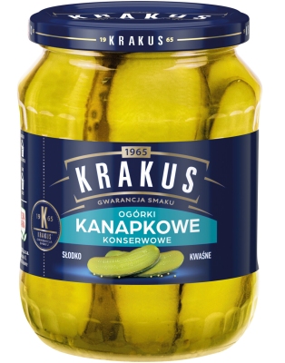 KRAKUS OGORKI KANAPKOWE PLASTRY 670G/6 SZT
