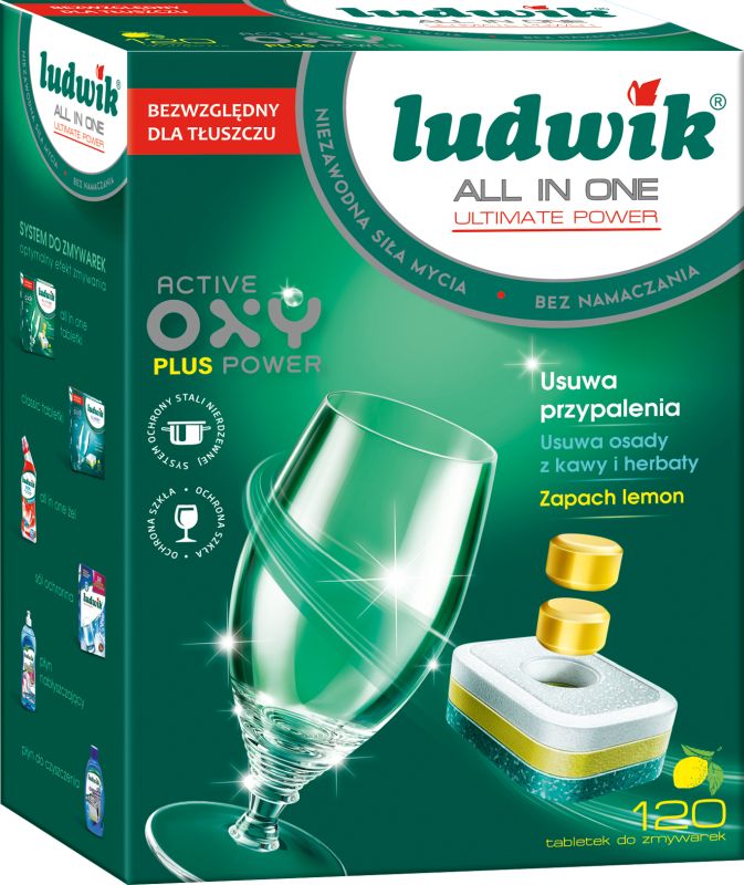 LUDWIK TABLETKI DO ZMYWARKI LEMON 120SZT\1szt