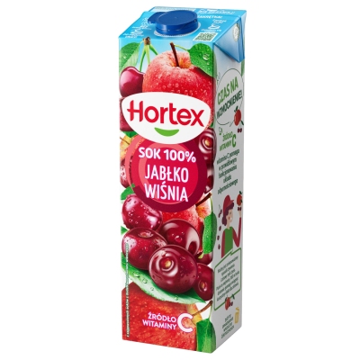 HORTEX SOK JABLKO WISNIA 1L/6 SZT