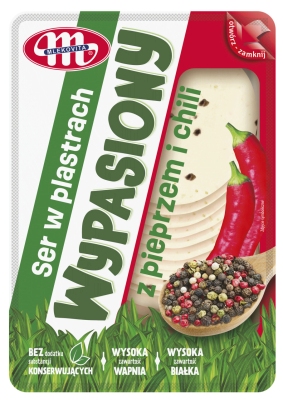 MLEKOVITA SER WYPASIONY Z PIEPRZEM I CHILLI PLASTRY 135G/12 SZT