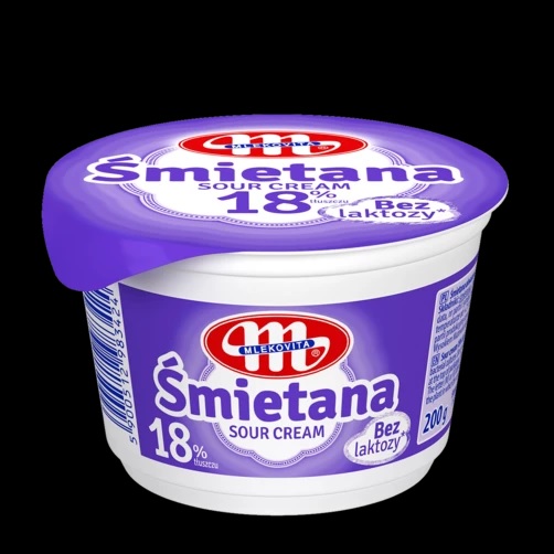 MLEKOVITA SMIETANA 18% BEZ LAKTOZY 200G