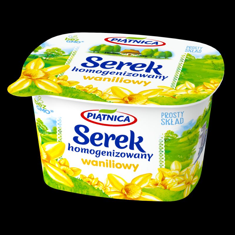 PIATNICA SEREK HOMOGENIZOWANY WANILIA 150G/12 SZT