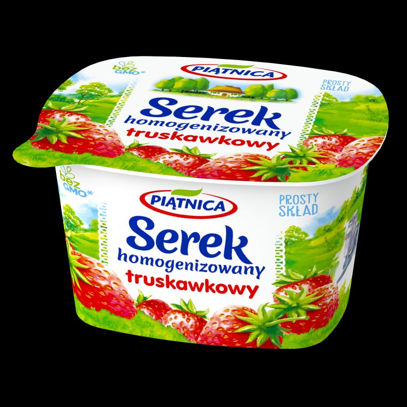 PIATNICA SEREK HOMOGENIOZWANY TRUSKAWKA 150G/12 SZT