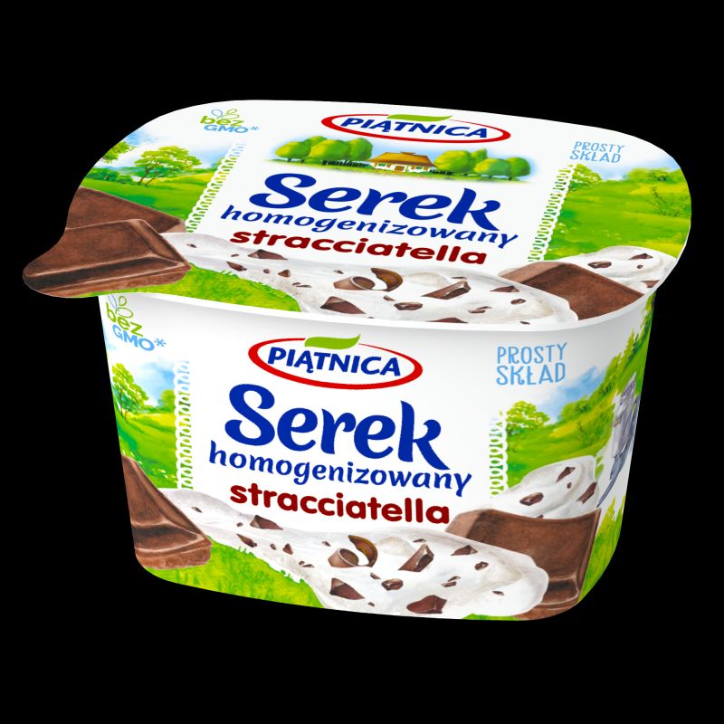 PIATNICA SEREK HOMOGENIZOWANY STRACIATELLA 150G/12 SZT