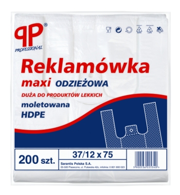 REKLAMOWKI HD MAXI BIALE 200SZT\1szt