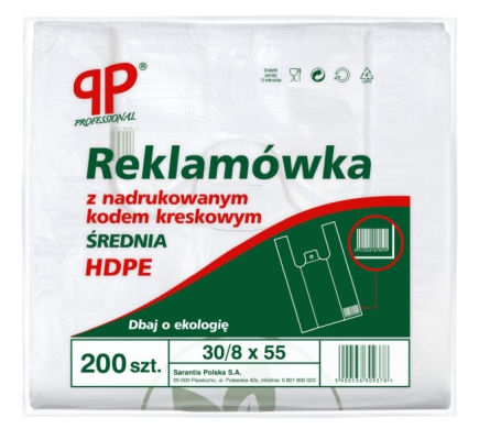 HDPE REKLAMOWKI 30X8X55 200SZT\1szt