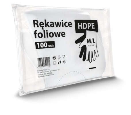 HDPE REKAWICE FOLIOWE M/L 100SZT\1szt
