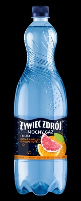 ZYWIEC ZDROJ MOCNY GAZ NUTA POMARANCZY I GREJPFRUTA BCU 1,5L SK/6 SZT