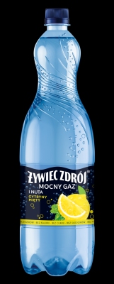 ZYWIEC ZDROJ MOCNY GAZ CYTRYNA MIETA BEZ CUKRU 1,5L SK/6 SZT