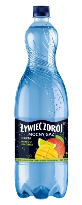 ZYWIEC ZDROJ MOCNY GAZ NUTA MANGO I LIMONKI 1,5L SK/6 SZT
