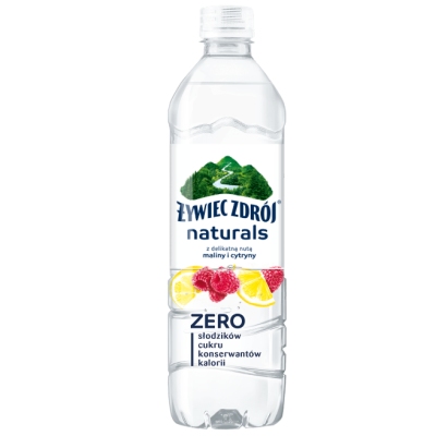ZYWIEC ZDROJ NATURALS Z NUTA CYTRYNY I MALINY 500ML SK/6 SZT