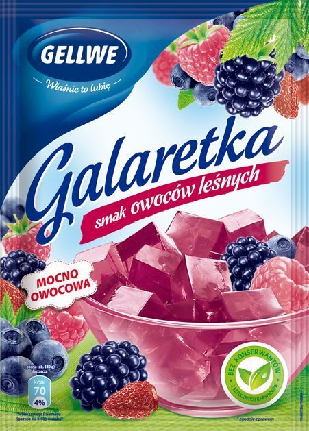 GELLWE GALARETKA OWOCE LESNE 75G/20 SZT