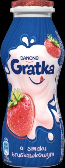 DANONE GRATKA PITNA TRUSKAWKA 170G/6 SZT