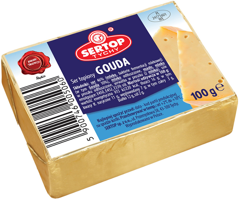 SERTOP SER TOPIONY GOUDA KOSTKA 100G/1 SZT