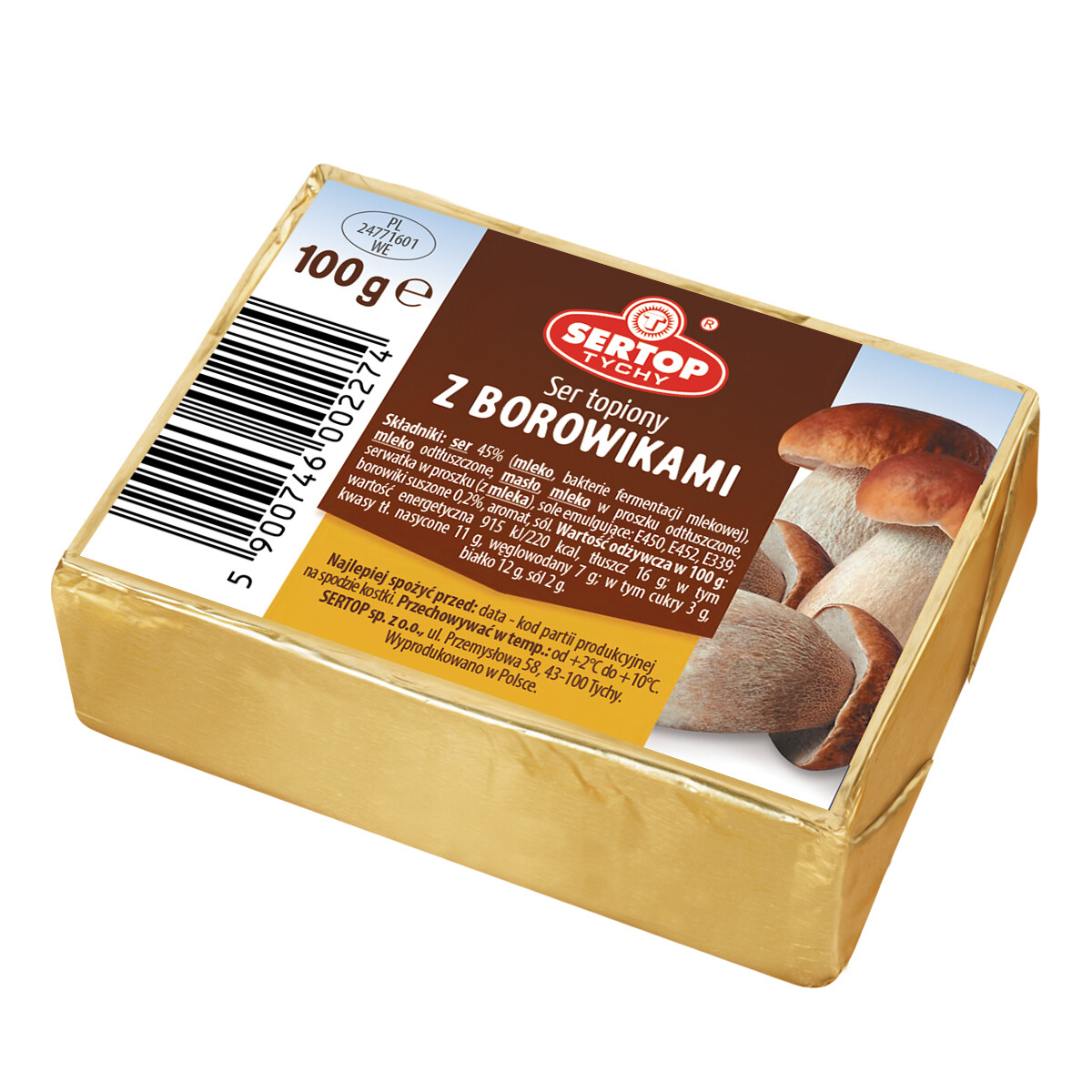 SERTOP SER TOPIONY KREM Z BOROWIKIEM 100G/10 SZT