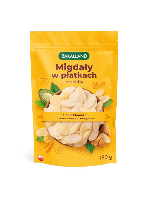 BAKALLAND MIGDALY W PLATKACH 150G\1szt