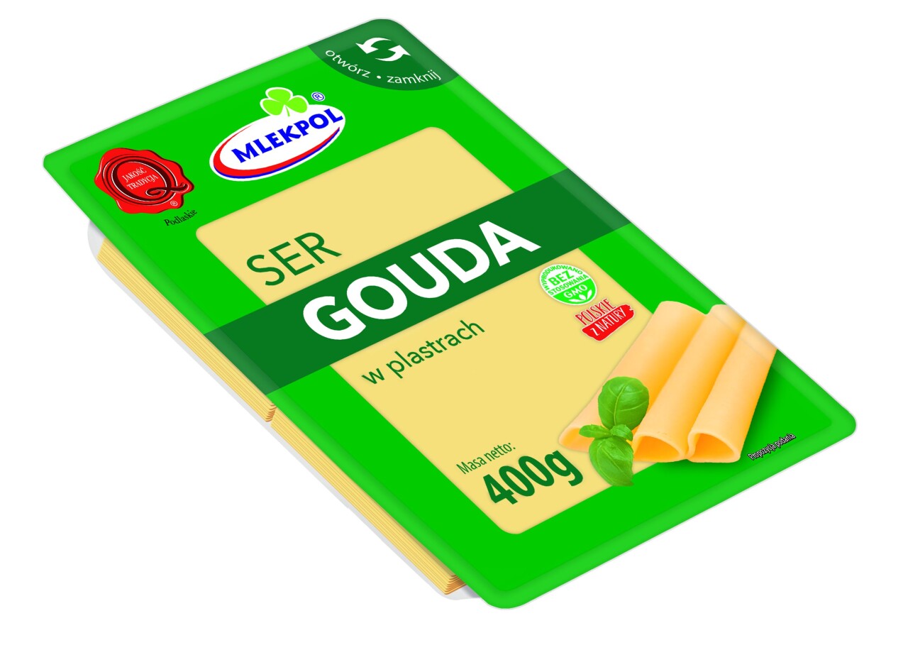 MLEKPOL SER GOUDA PLASTRY 400G