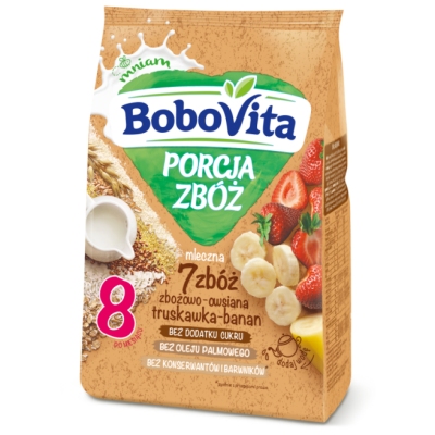 BOBOVITA KASZKA MLECZNA 7 ZBOZ TRUSKWAKA BANAN 210G\1szt
