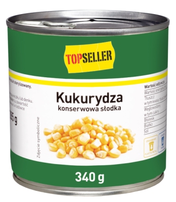 TOPSELLER KUKURYDZA KONSERWOWA 340G