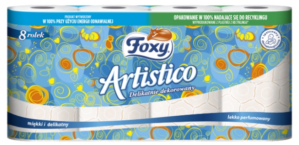 FOXY PAPIER TOALETOWY ARTISTICO BRZOSKWINIOWY 8 ROLEK\1szt
