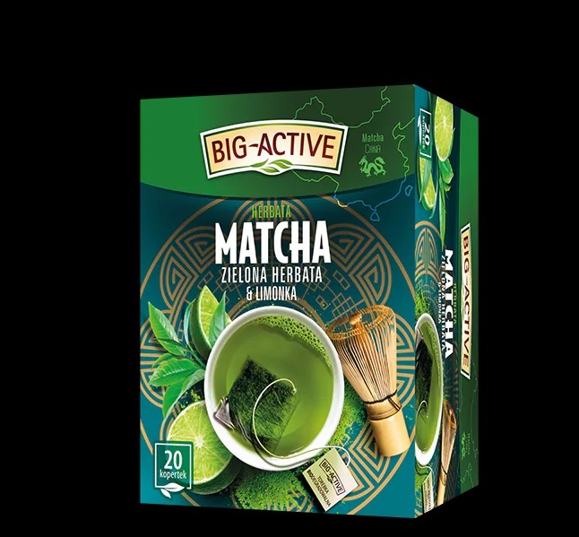 BIG ACTIVE HERBATA MATCHA Z LIMONKA 20TB/12 SZT