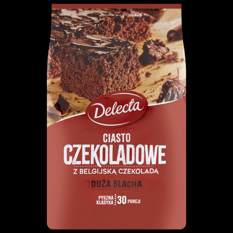 DELECTA CIASTO CZEKOLADOWE DUZA BLACHA 670G\1szt