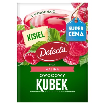 DELECTA KISIEL GLADKI MALINOWY 30G/1 SZT