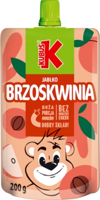 KUBUS MUS JABLKO BRZOSKWINIA 200G/10 SZT