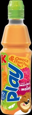 KUBUS PLAY MARCHEW MALINA JABLKO 400ML/12 SZT
